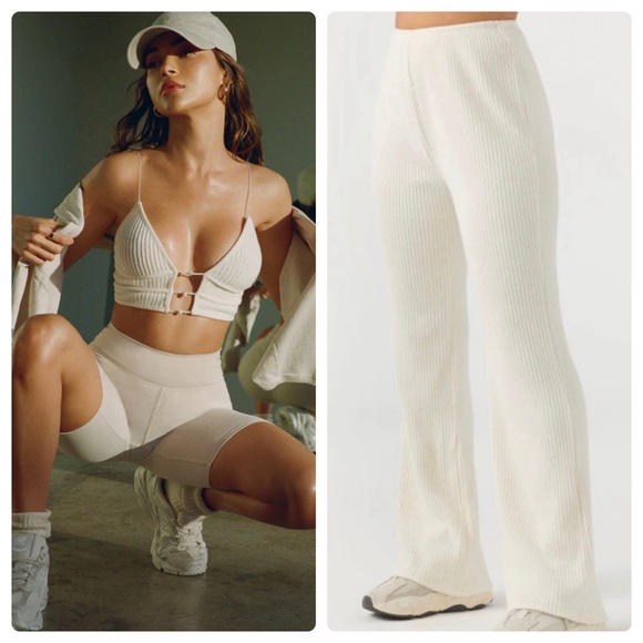 Joah Brown Tops - Joah Brown SET Cropped Triangle Cami & Relaxed Straight Leg Pant Ecru XS/S NWT